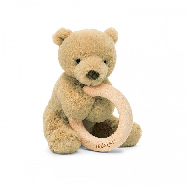 Bear Wooden Ring Toy - Kingfisher Road - Online Boutique