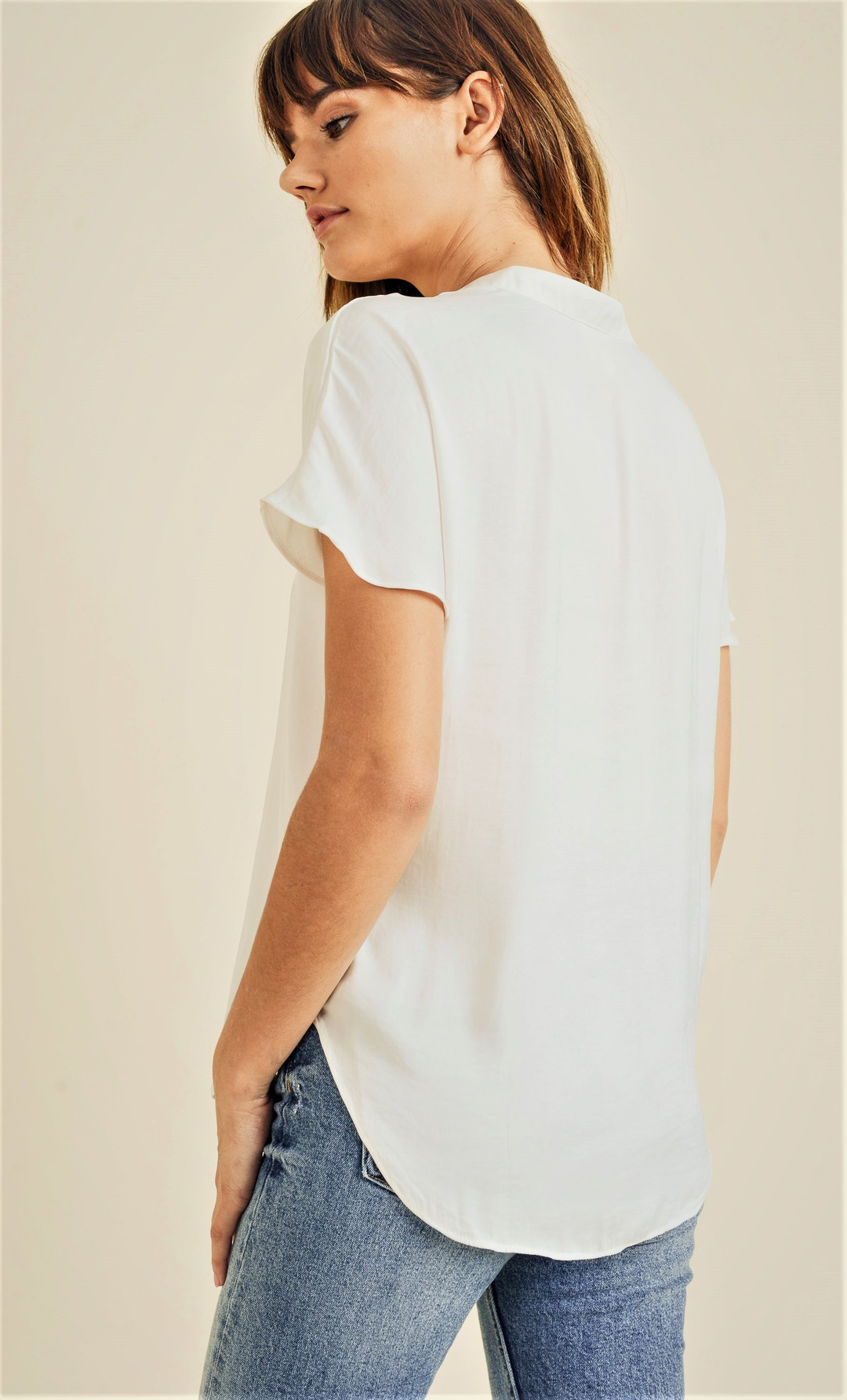 Esme Silk Top - Stone - Kingfisher Road - Online Boutique