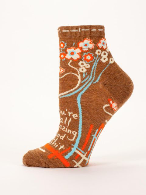 Amazing and Shit Women's Ankle Socks - Kingfisher Road - Online Boutique