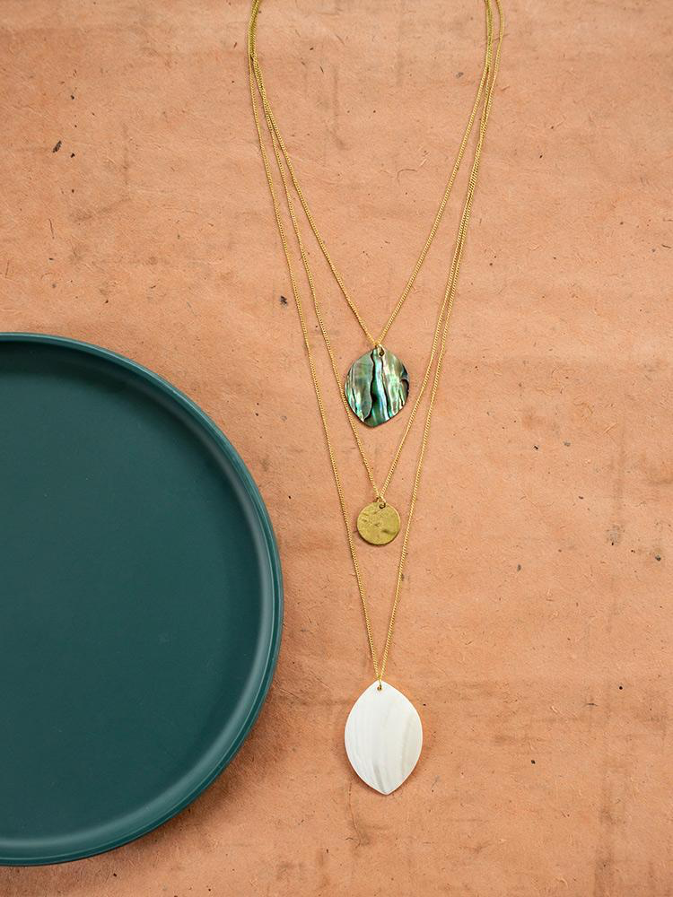 Sand And Sea Necklace Shell - Kingfisher Road - Online Boutique