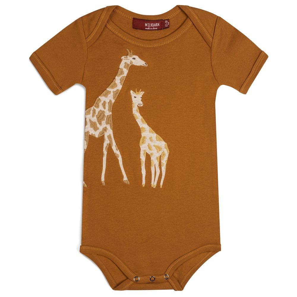 Giraffe Applique Onesie - Kingfisher Road - Online Boutique