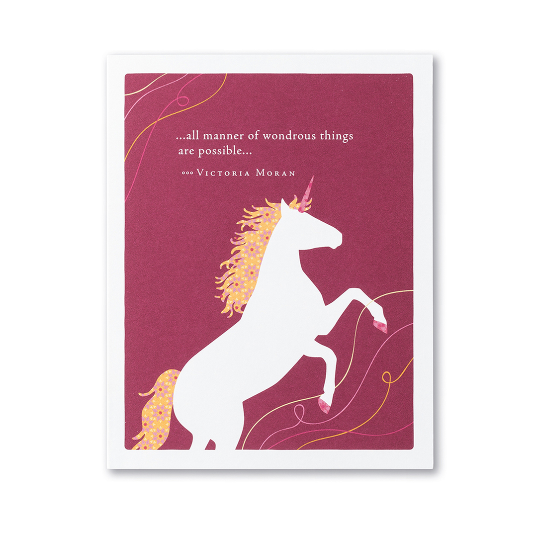 "... All manner of wondrous things are possible..." Birthday Card - Kingfisher Road - Online Boutique