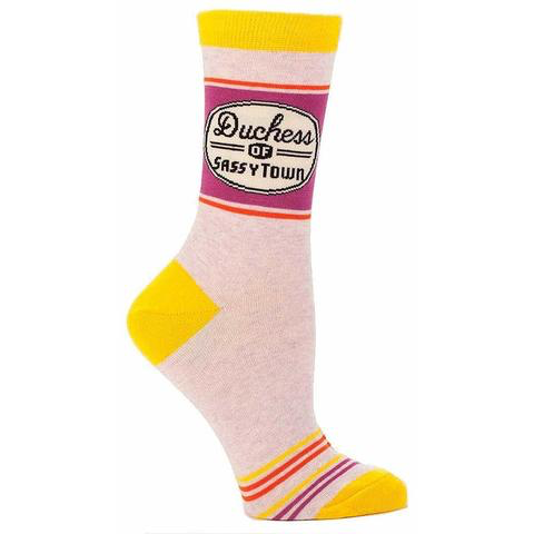 Duchess of SassyTown Women's Crew Socks - Kingfisher Road - Online Boutique
