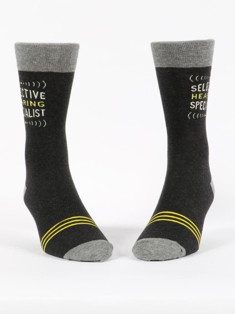Selective Hearing Men's Crew Socks - Kingfisher Road - Online Boutique