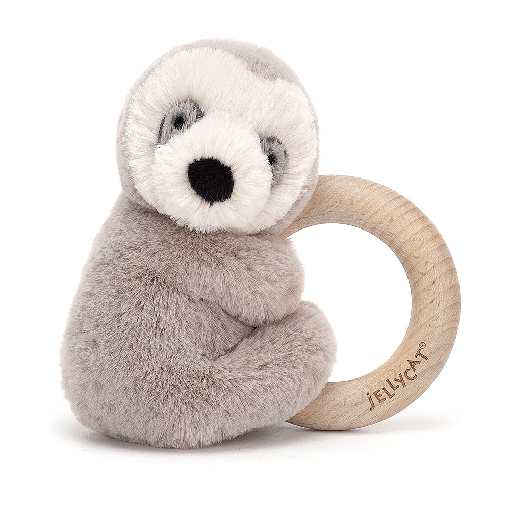 Sloth Wooden Ring Toy - Kingfisher Road - Online Boutique