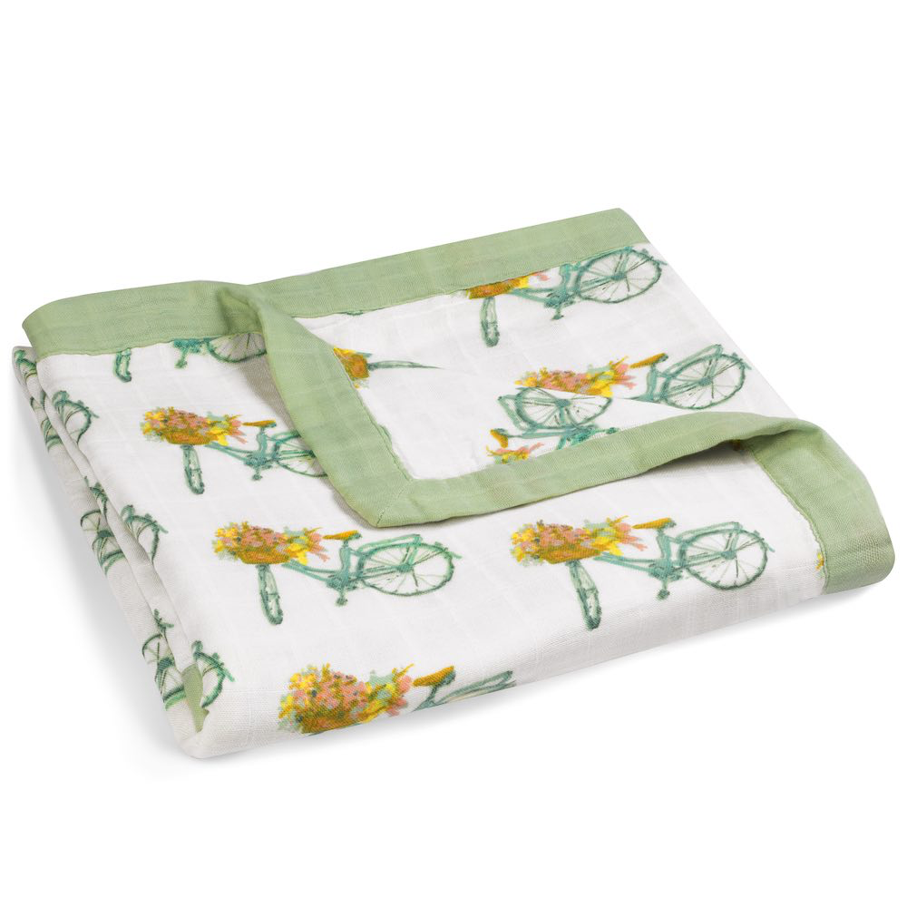 Floral Bicycle Big Lovey Blanket - Kingfisher Road - Online Boutique