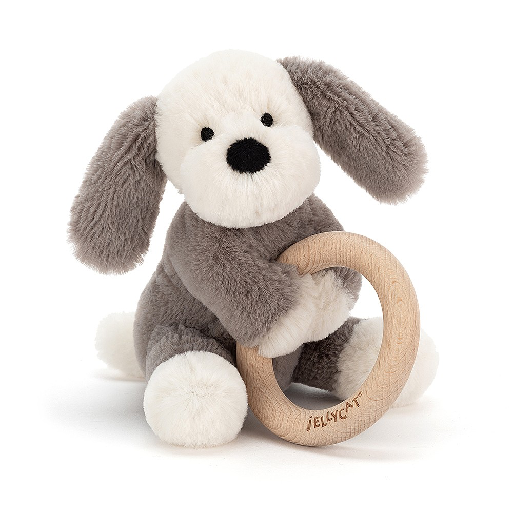 Puppy Wooden Ring Toy - Kingfisher Road - Online Boutique