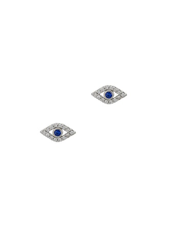 Mini Blue Evil Eye Stud Earring - Kingfisher Road - Online Boutique