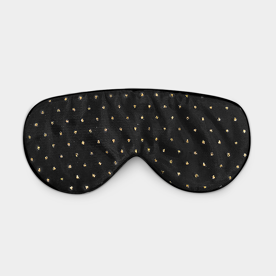 Black/Gold Dotted Eye Mask - Kingfisher Road - Online Boutique