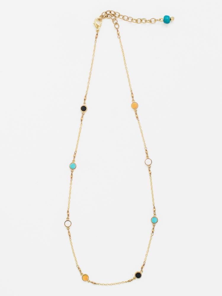 Dainty Dot Necklace Multi - Kingfisher Road - Online Boutique