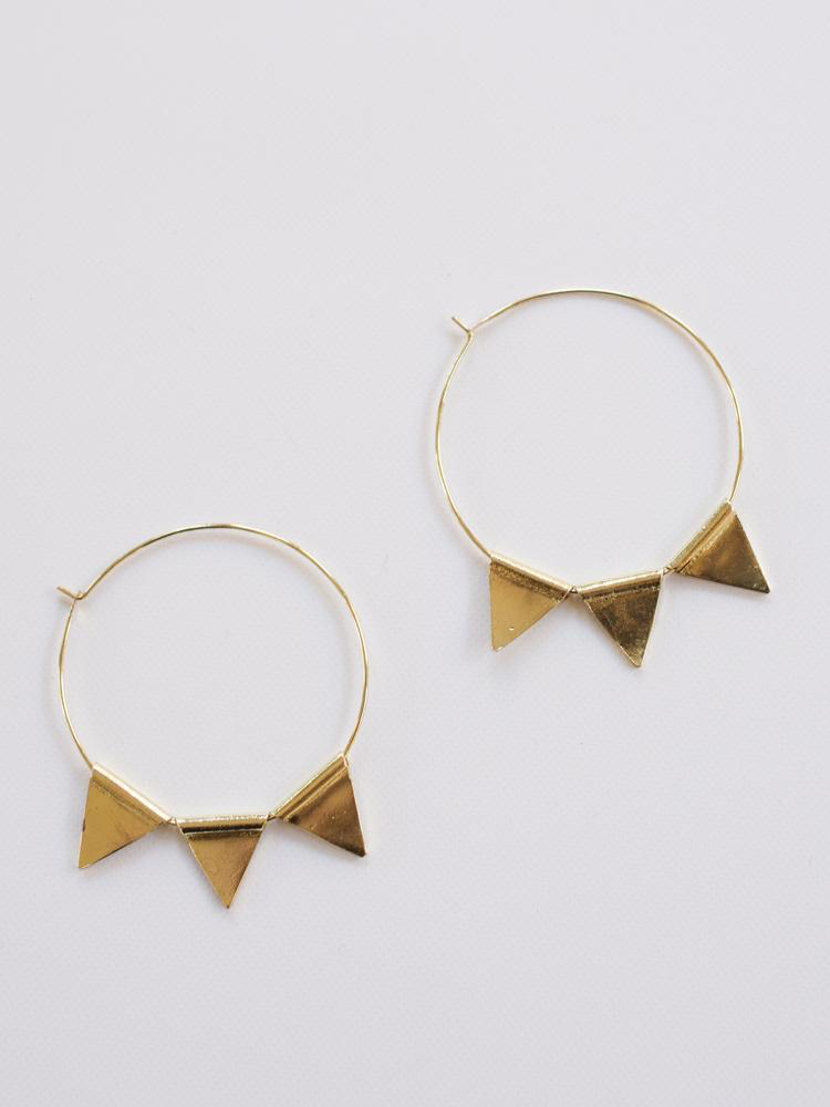 Abaco Hoop Earrings Gold - Kingfisher Road - Online Boutique
