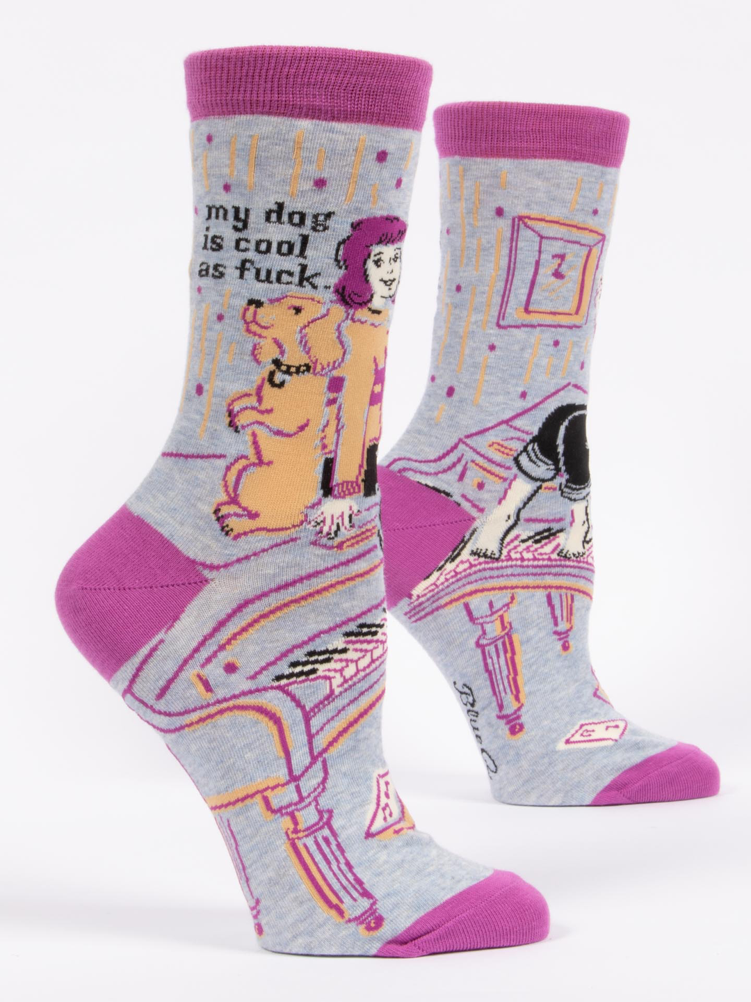 My Dog Is Cool As Fuck Women's Crew Socks - Kingfisher Road - Online Boutique