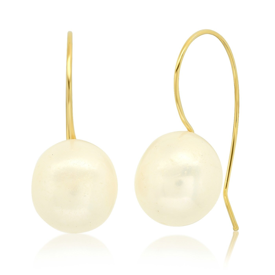 Pearl Drop Threader Earrings - Kingfisher Road - Online Boutique