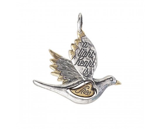 A Light Heart is Free Pendant - Kingfisher Road - Online Boutique