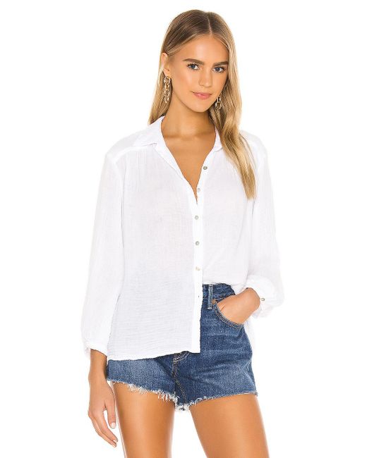 Carrie Shirt - White - Kingfisher Road - Online Boutique