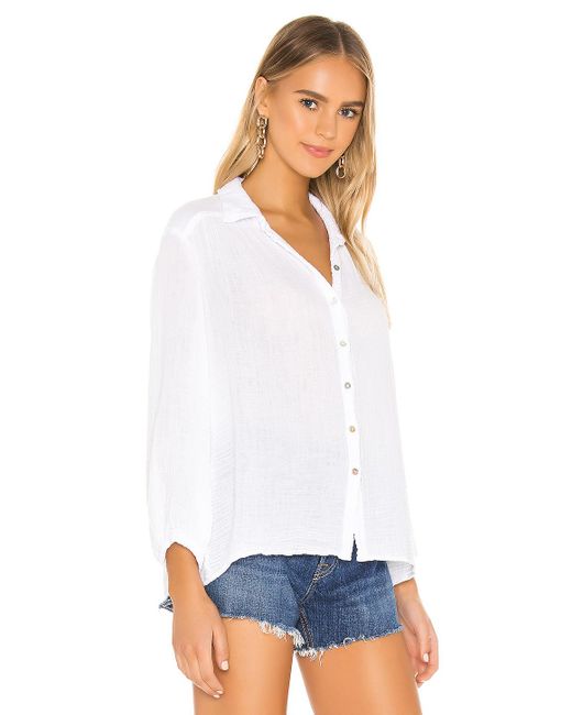 Carrie Shirt - White - Kingfisher Road - Online Boutique